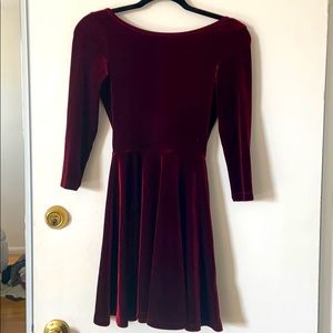 American Apparel velvet skater dress